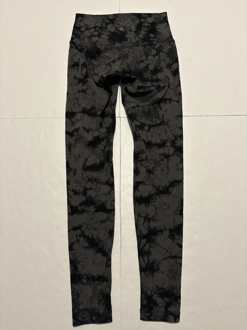 Lululemon Women’s High Rise Leggings Black Gray Tie Dye